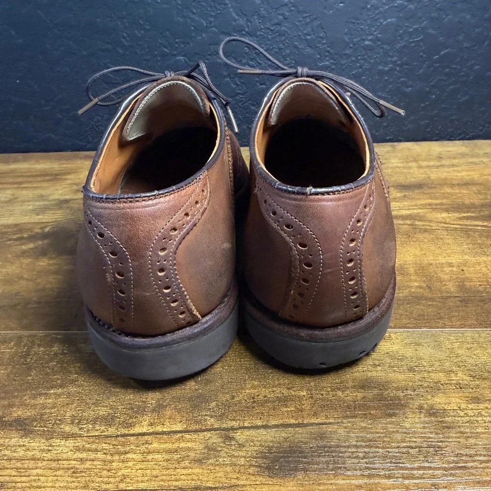 Walk-Over Style 78543 Brown Leather Oxford Saddle Shoes Mens 9.5‎ D